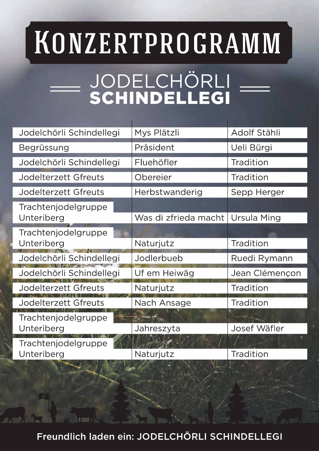Kirchenkonzert Mitwirkende